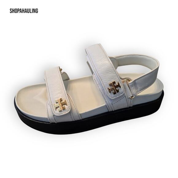 Tory Burch Cream and Black Sandals - Picture 11 of 12